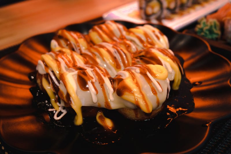 takoyaki maki sushi rolls