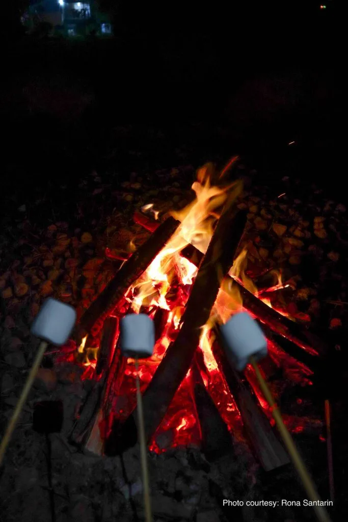 bonfire at the farmshare laguna