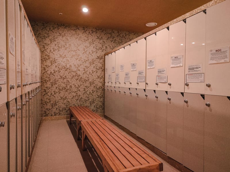 locker room and dressing area