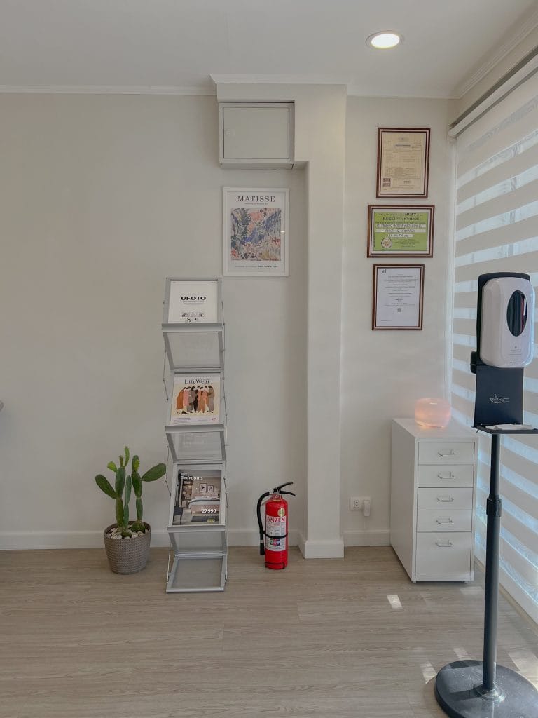 the office setup of the studio