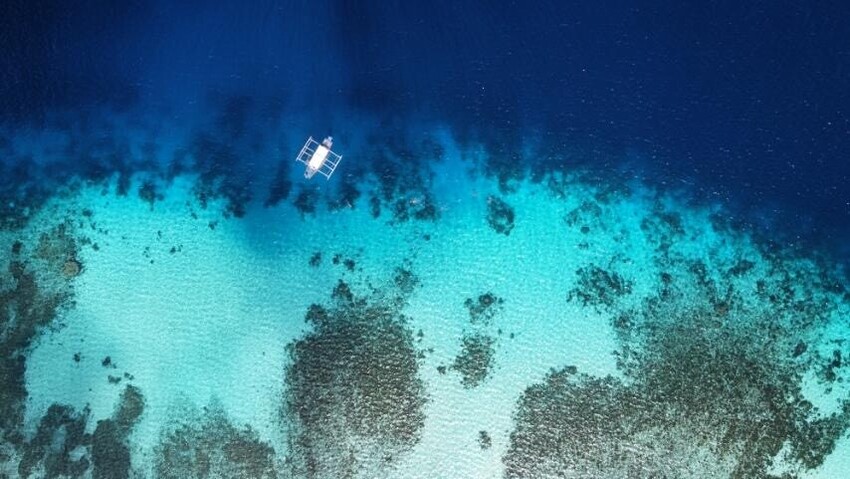 nasubata reef aerial view