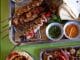 meze wrap platter with hummus