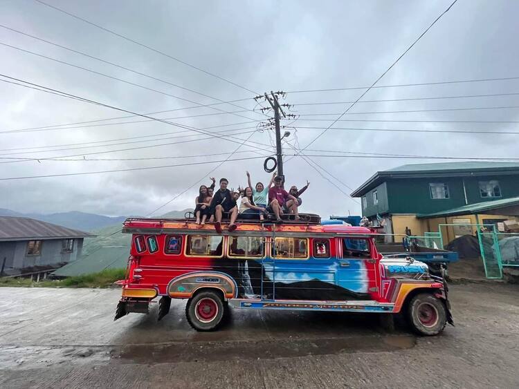 a ride on top of jeepney in sagada