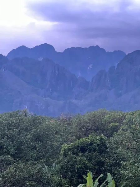 sunset viewing in vang vieng laos