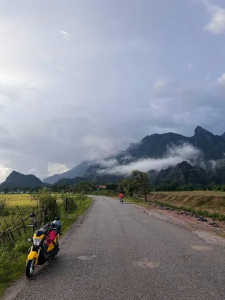 scenic roads in vang vieng